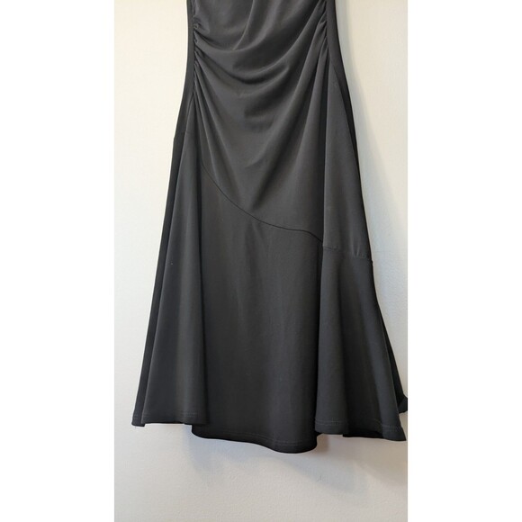 Vintage Ruby Rox Dress Y2K Fairy Grunge 90s Black Halter Rhinestone Ruched Small - Picture 6 of 13